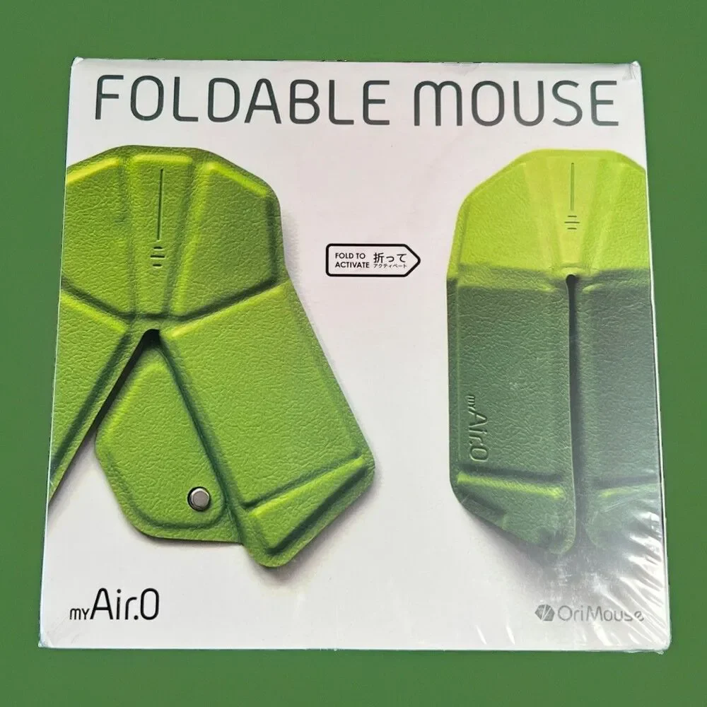 OriMouse myAir.0 Origami Style Foldable Mouse Bluetooth Wireless Lime Green New